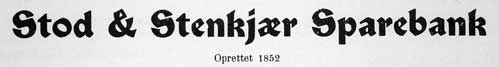 Stod og Stenkjr Sparebank [logo - 1907]