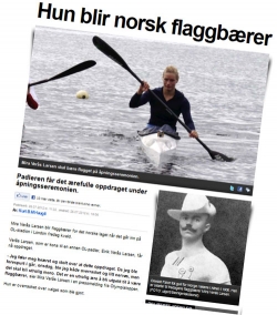 AFTENPOSTEN: Utdrag fra Aftenposten presentasjon av OL-flaggbreren med OL-aner fra Steinkjer. 
